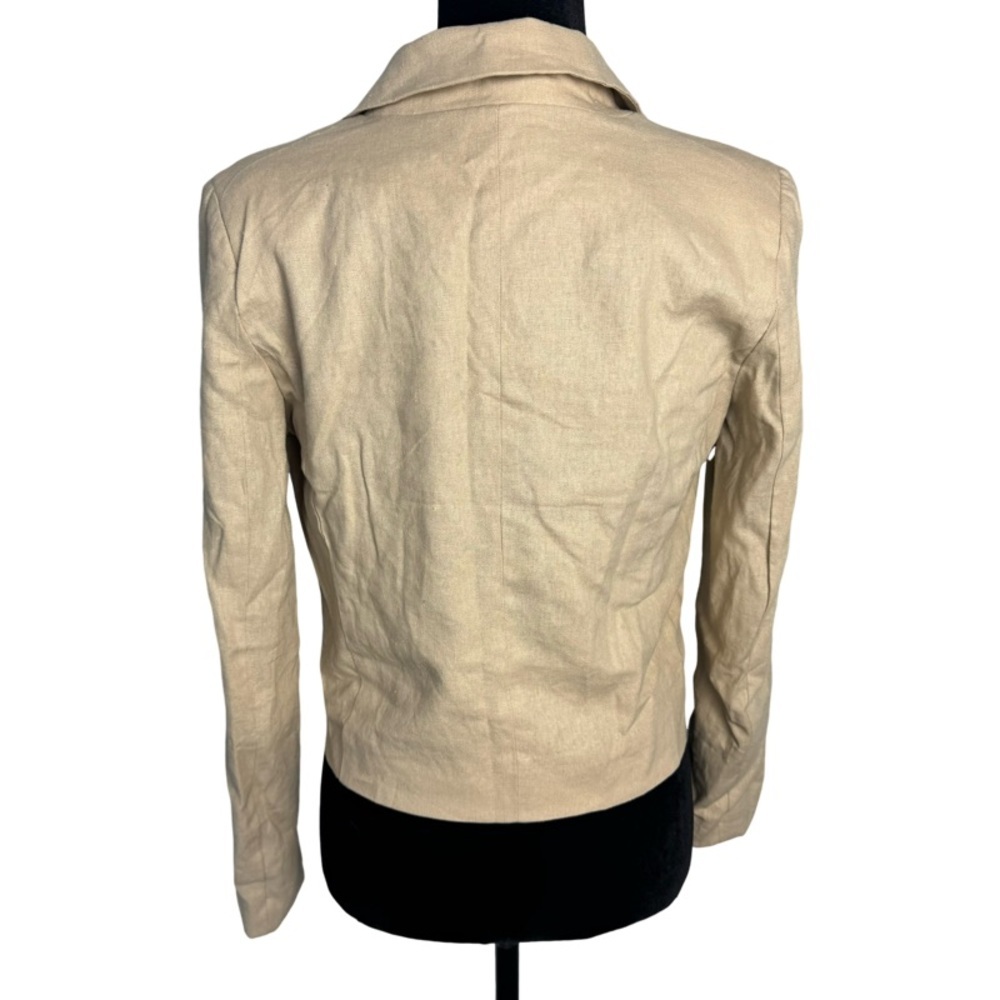 Jason Wu Linen Blend Blazer Camel Color Fully Lin… - image 7